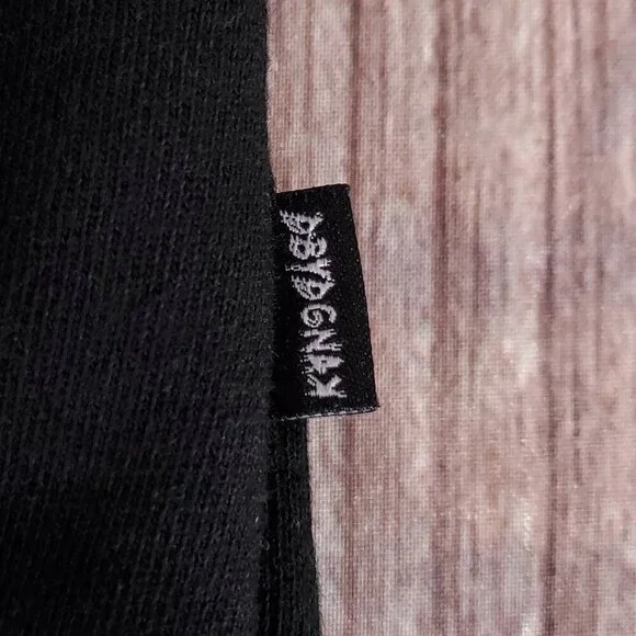 *READ* DBYDGNAK Unisex Size Large Black Back Lace Up Sweatshirt - Picture 9 of 16